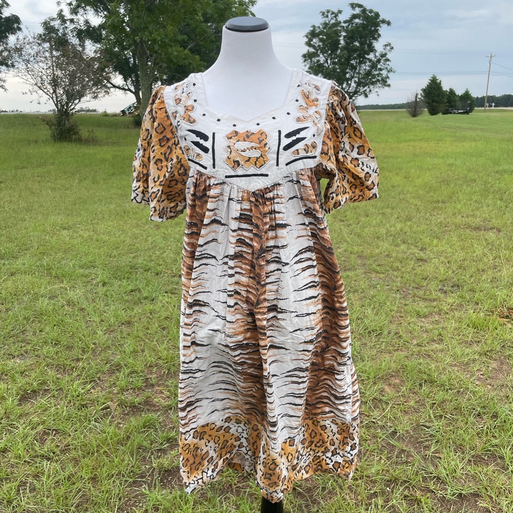 Vintage Elizabeth Lauren Animal Print Dress